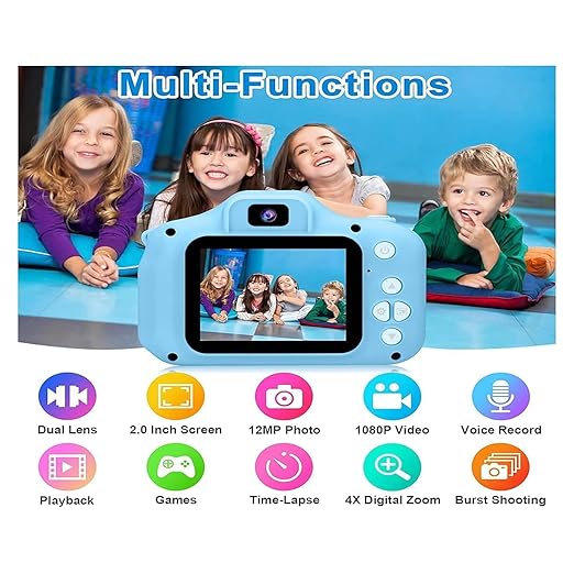 Kids Camera for Girls Boys, Kids Selfie Camera Toy 13MP 1080P HD Digital Video Camera
