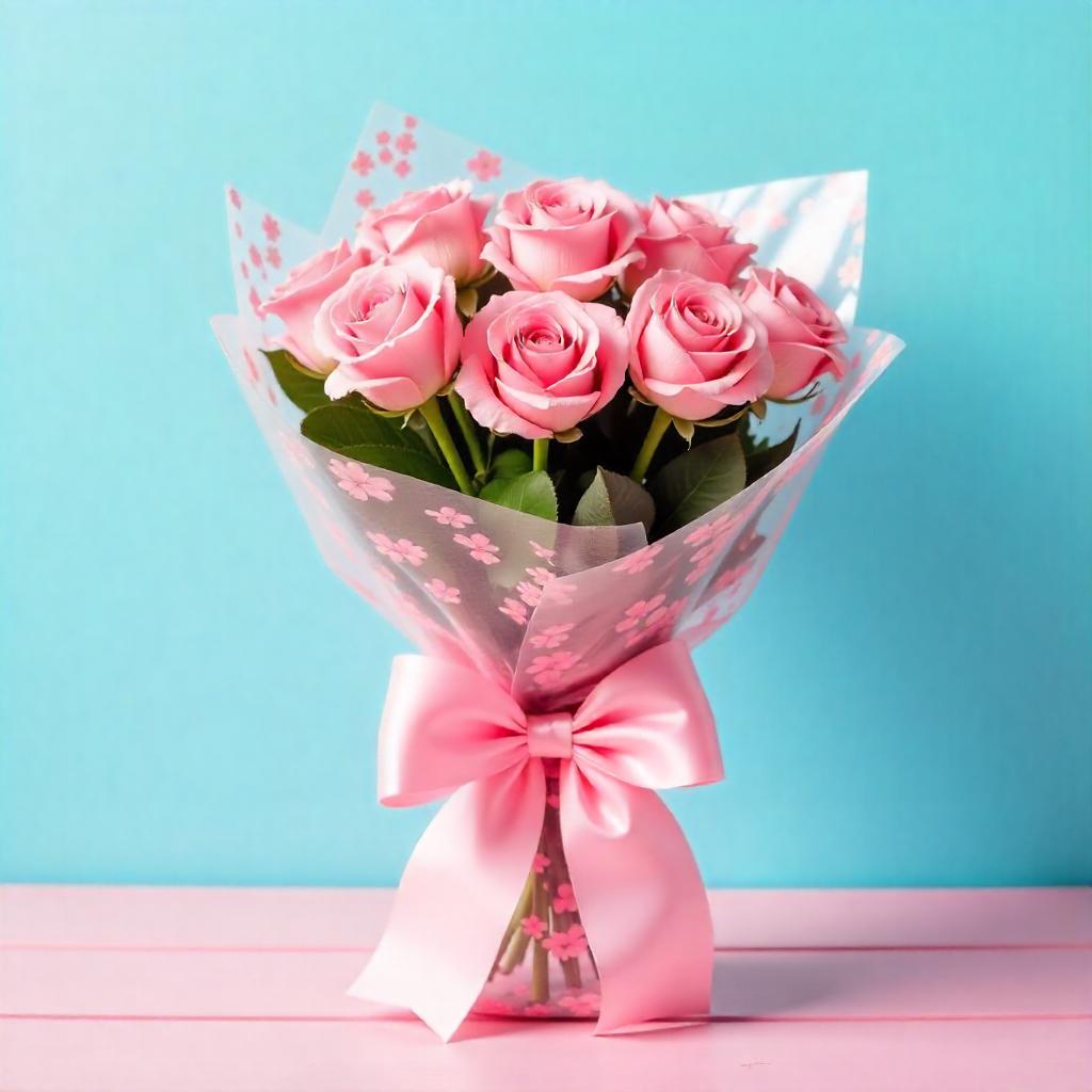 Delightful Pink Roses Bouquet