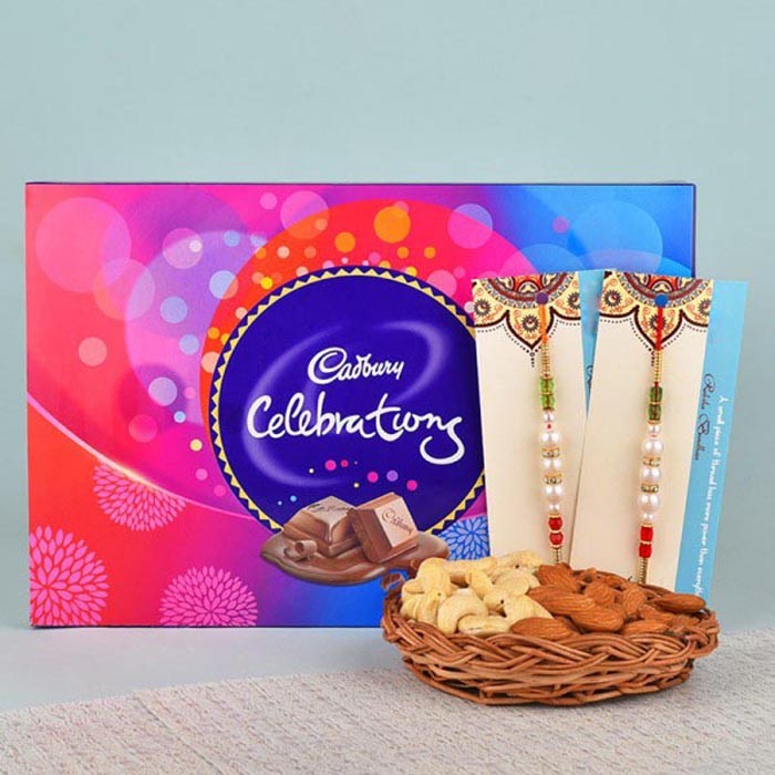 Exquisite Cadbury with Dryfruits Rakhi Gift Hamper