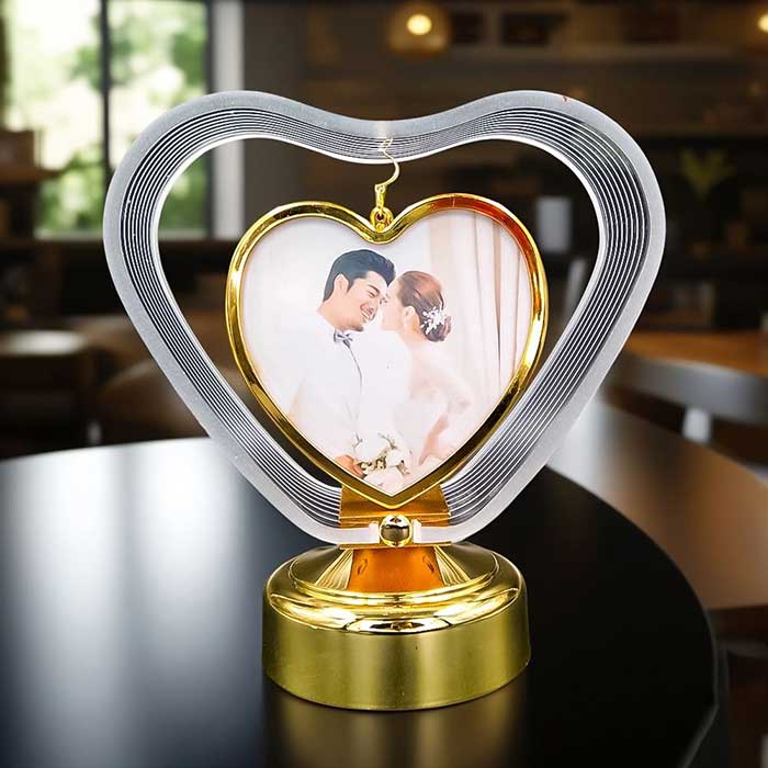 LED Heart Shape Cystal Lamp