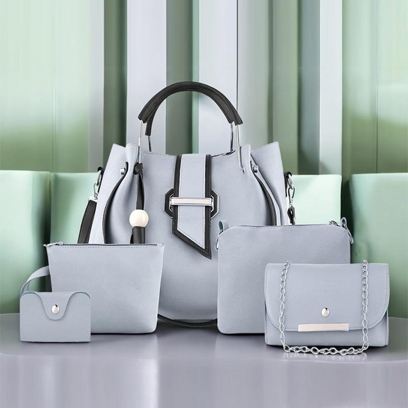 Light Grey Fargo Handbag (Set Of 5)