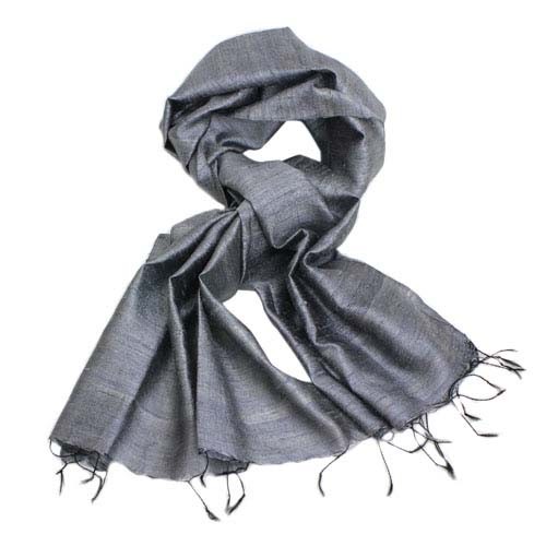 Grey Rawsilk Stole