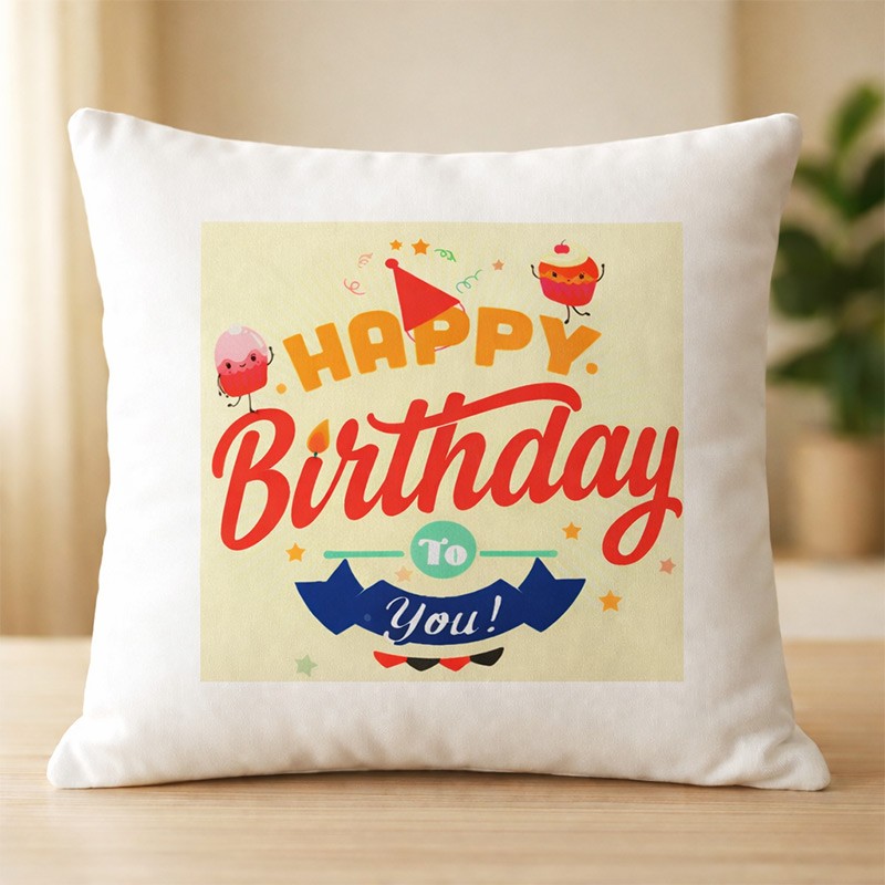 Birthday Wish Printed Cushion