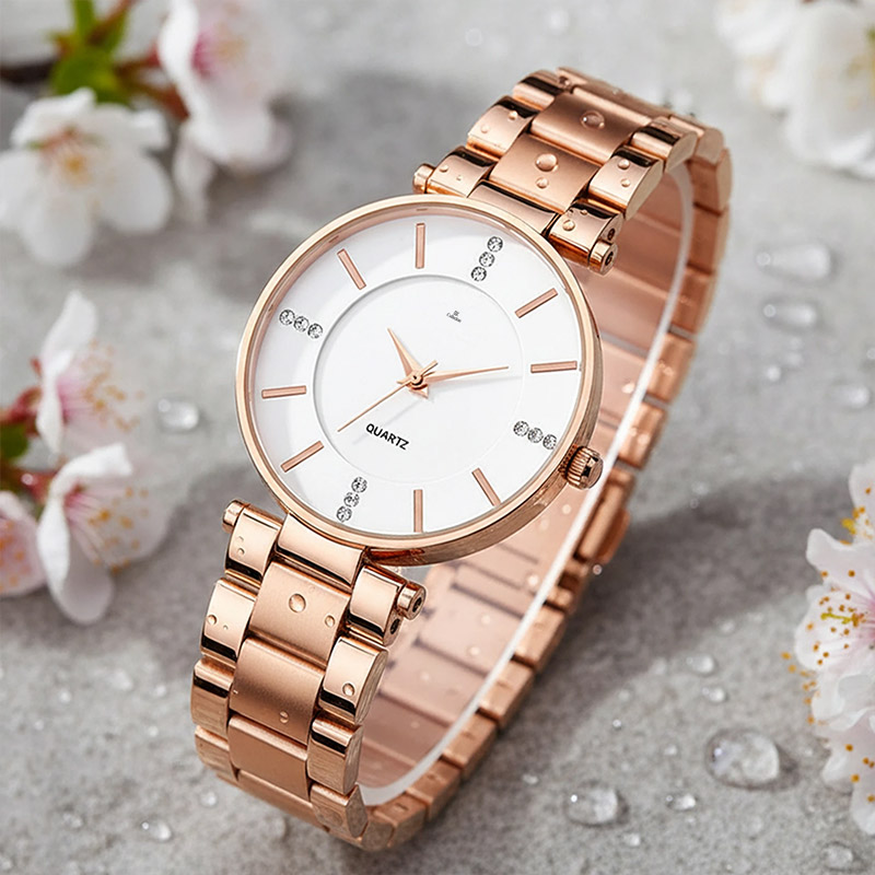 Dial Metal Chain Analog Watch for Women