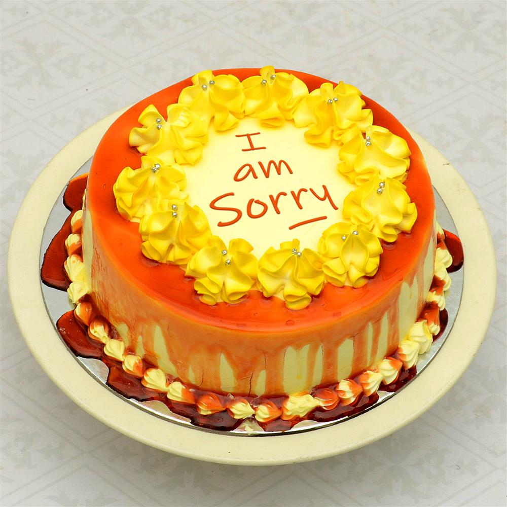 I Am Sorry Round Butter Scotch Cake