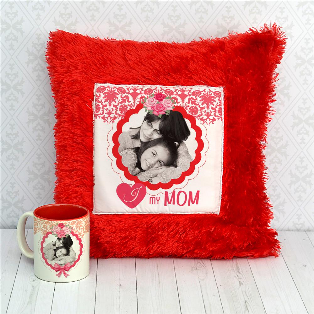 I Love My Mom Mug N Cushion