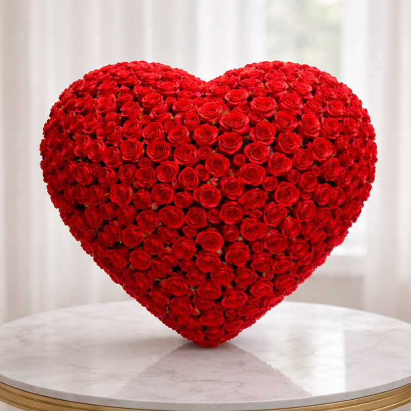 Heart With 500 Roses