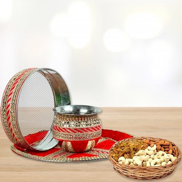 Karwa Thali with Nutty Basket