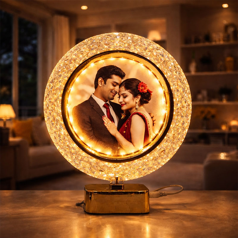 Led Crystal Light Photo Frame Lamp