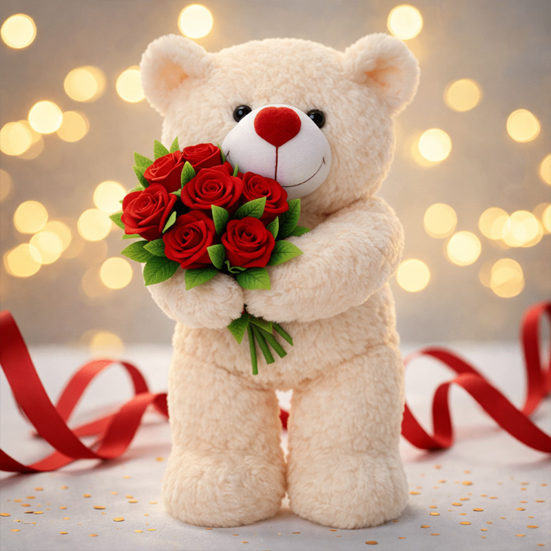 Deluxe Rose Teddy Gift Set