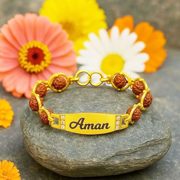 Rudraksh Customize Name Rakhi
