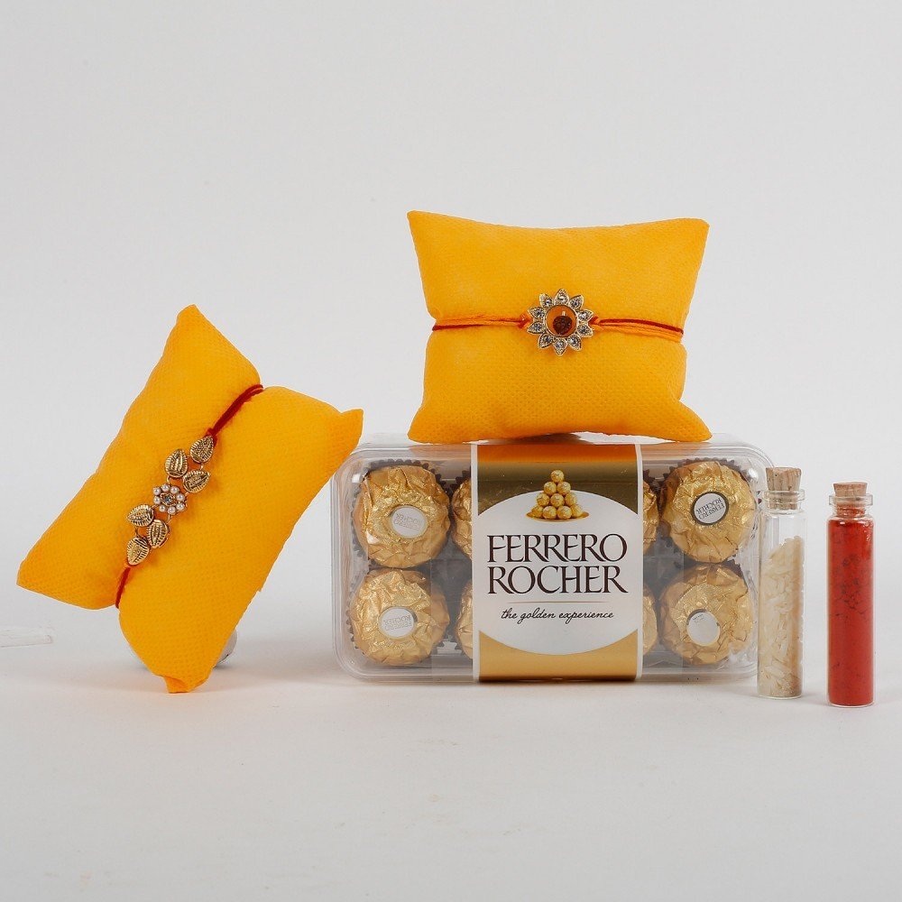 Rocher And 2 Rakhis Combo