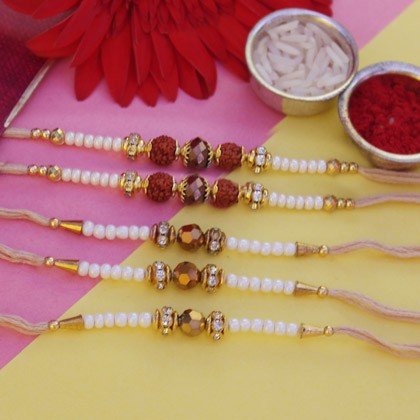 White N Golden Rakhis