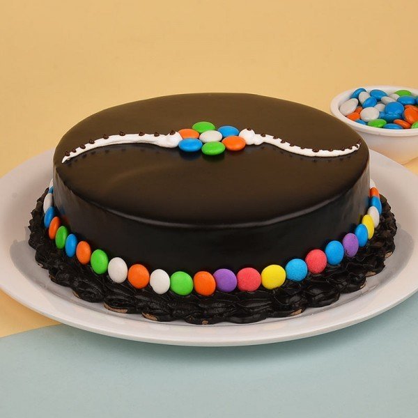 Chocolate Gems Cake for Rakhi 