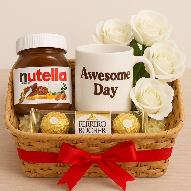 Sweet Moments Gift Hamper – Nutella, Mug & Ferrero Rocher