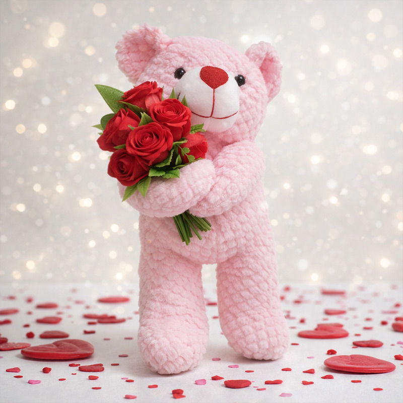 Deluxe Rose Teddy Gift Set