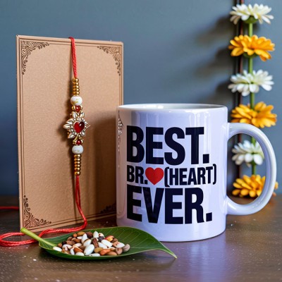 Best Brother Ever Mug with Single Rakhi