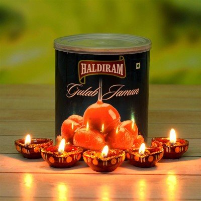 Haldiram gulab jamun and Diya Hamper