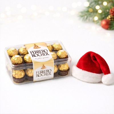 Ferrero Rocher Premium Chocolate Gift Pack with Santa Cap – Festive Christmas Treat
