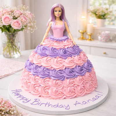 Flamboyant Barbie Cake