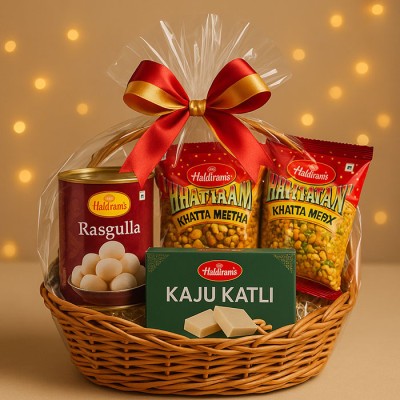 Premium Haldiram Gift Pack for Diwali – Sweets & Namkeen Hamper