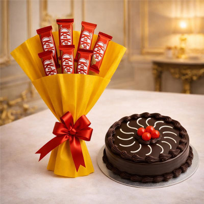 Kitkat Bunch with cake