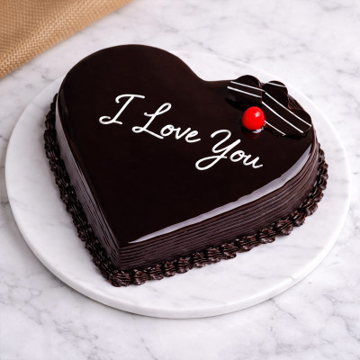love you heart cake