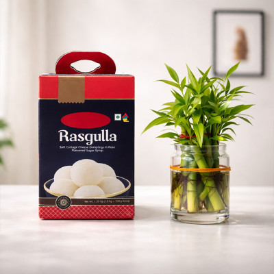 Lucky Bamboo with Rasgulla