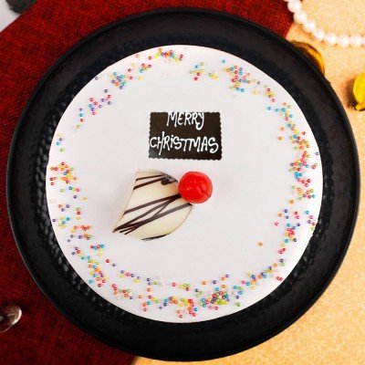 Merry Christmas Vanilla Cake