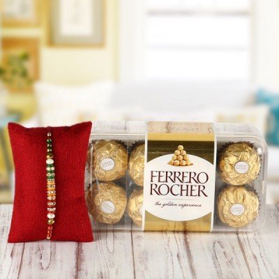 Rakhi with 16 pcs Ferrero Rocher