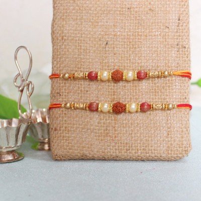 Pearl Rudraksha Rakhis